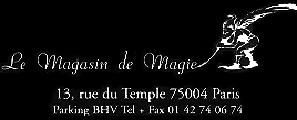 Logo et adresse du Magasin de Magie
